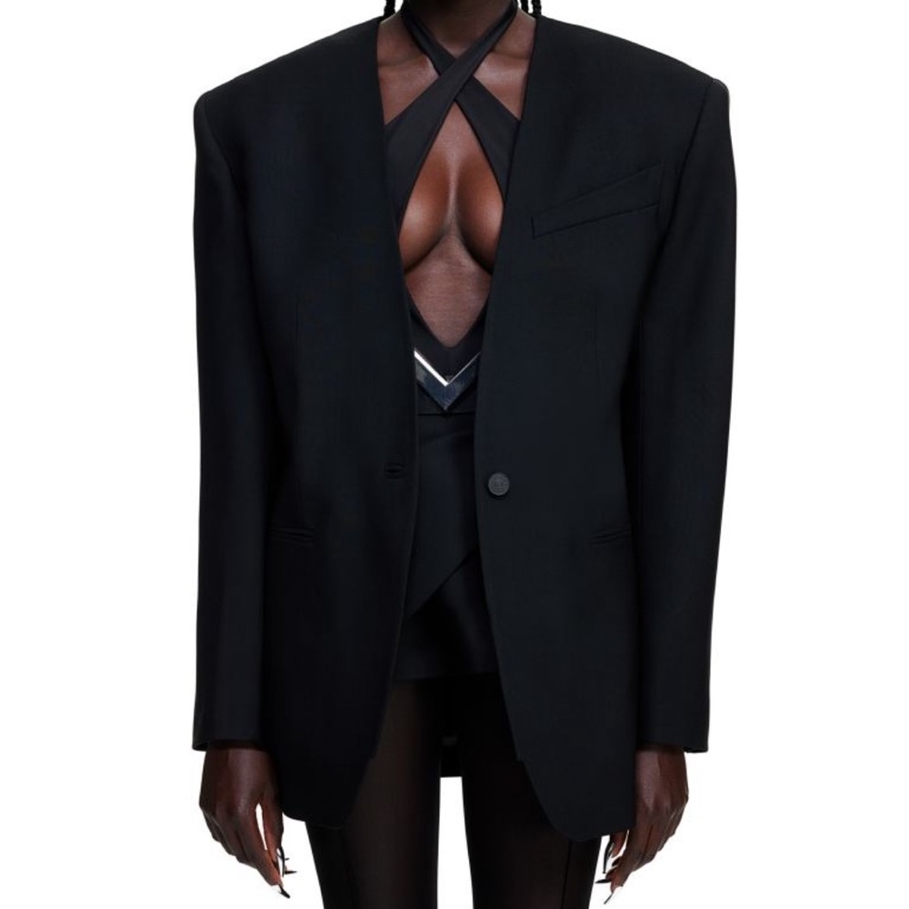 MUGLER x H&M black oversized blazer